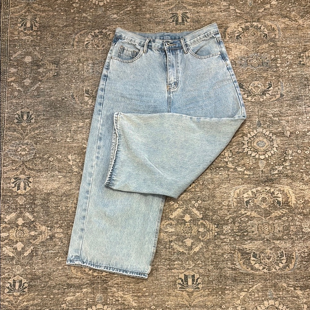 High Waisted Baggy Classic Light Blue Women's Jeans